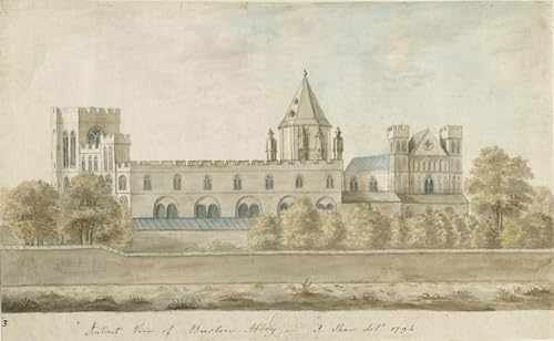 Toile murale abstraite Abbaye upon Trent decoration salon moderne pour grand mur vide