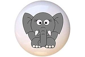 Big Eyed Elephant Ceramic Drawer Knobs