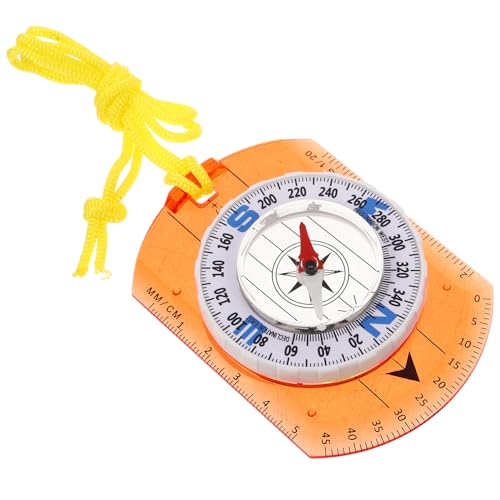 Brújula de orientación portátil de acrílico para camping miniatura 1