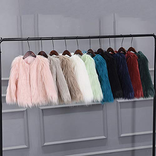 Generic PRIME DEALS OCTOBER 11-12 Baby Girl Jacket Toddler Girl Coat Toddler Jackets For Girls Faux Fur Cute Warm Kids Clothes Shaggy Fluffy Thick Long Sleeve Girls' Outerwear Coats Purple thumb #2