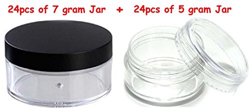 48pcs of Cosmetic Containers/Plastic Pot Jars/Empty Plastic Containers