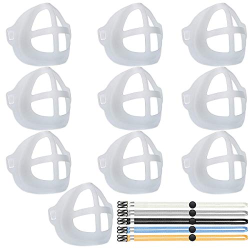 Goddess Aalto 10 Pcs 3D Mask Stand and 5 Face Mask Lanyard,Comfortable Face Mask Bracket,Washable Reusable Face Mask Inn