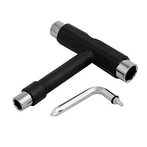 Aexit Hex Socket hand operated tools Skateboard Roller Spanner T Wrench Hand Tool Black Model:51as60qo449
