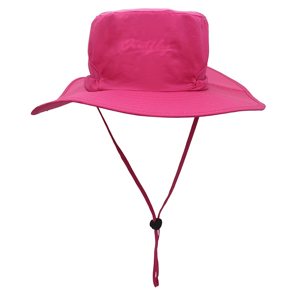 Cappello da Pescatore Regolabile con Protezione UV, Impermeabile e Traspirante, per Esterni (Rosso Rosa, Taglia Unica)