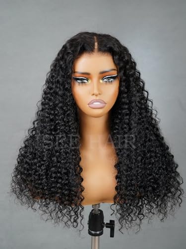 Image of ISEE Water Wave Lace Front Wig Human Hair Wear Go Glueless Wig 26 Inch