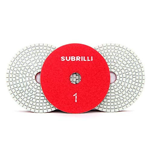 Disque de polissage diamant grain 1 en lot de 3 pour marbre et granit
