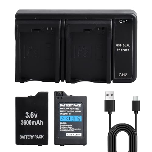 3600mAh PSP-S110 Batterie de Compatible avec Sony PSP-2000 PSP-3000 Batterie Compatible pour PSP-Slim & Lite (PSP-2000 / PSP-2004) pour Sony Console PSP 3000 (PSP-001 / PSP-3004)
