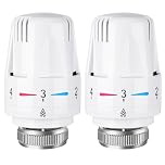 Thermostatic Radiator Valve, 2-Pack TRV Radiator Valves for Precise Temperature Control, Energy Saving Heating System, Compatible with Home Office Bedroom
