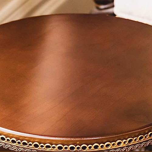 Mobile-Side-Table-Small-Round-End-Table-Circular-Solid-Wood-Sofa-Side-Table-with-Brass-LegsTelephone-Table-Nightstand-157H-x-196D-Coffee-Table-for-Living-Room-Bedroom-Entryway-Rus Mobile Side Table Small Round End Table Circular Solid Wood Sofa Side Table with Brass LegsTelephone Table Nightstand 157H x 196D Coffee Table for Living Room Bedroom Entryway Rus