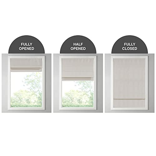 Madison Park MP40-6548 Galen Cordless Roman Shades-Fabric Privacy Single Panel Darkening,Energy Efficient,Thermal Insulated Window Blind Treatment,For Bedroom,Living Room Decor,31"X64" thumb #8