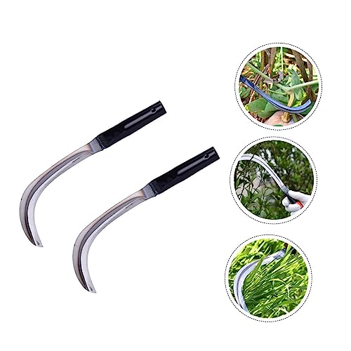 YARNOW 2 piezas hoz de acero para jardinería miniatura 3