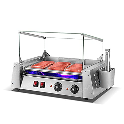 Máquina para Perritos Calientes De 1400 W Máquina Comercial para Salchichas De 7 Tubos Equipo De Soporte para Tiendas De Conveniencia Máquina para Perritos Calientes Completamente Automática Máquina