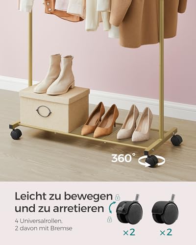 SONGMICS Kleiderständer, Kleiderstange auf Rollen, 91 cm breit – Ansicht 5