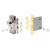 E 2330 Mortise Keyed Lock Set with Satin Nickel Knob – Perfect & Prime-Line Products E 2294 Mortise Keyed Brass Knob – Perfect for Replacing Broken Antique Lock Sets and More