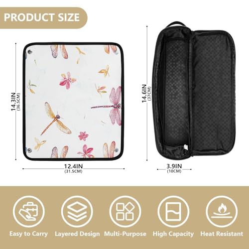 Bolso de viaje para herramientas de cabello con capacidad grande y superficie resistente al calor miniatura 4