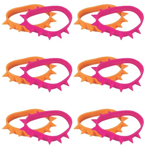 Fun Express Neon Assorted Color Standard Lei Set – Bright Vibrant Luau Party Accessories for All Ages Soft Comfortable Polyester Leis – Summer Parties Beach Events Photoshoots Hula Dances – 12 Pieces