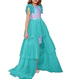 GRACE KARIN Little Girls Mermaid Dress Special Occasion Sequin Formal Pageant Party Prom Wedding Guest Dress Size 6