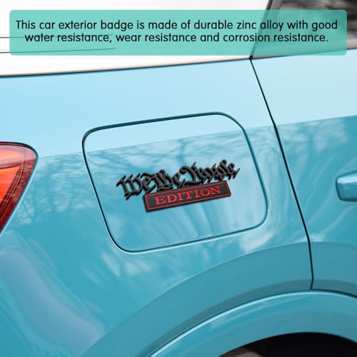 Image of We The People Edition Emblems, Car Exterior Emblems Badge 3D Sticker Decal, 3D Fender Badge Decal, 3D Fender Badge Decal Car Truck Replacement, Fit for All Cars
