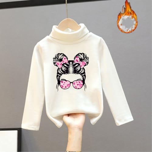BILIKEYU Girls Fall Winter Sweaters Cute Graphic Turtleneck Long Sleeve Knit Pullover Tops for 1 to 7 Years2