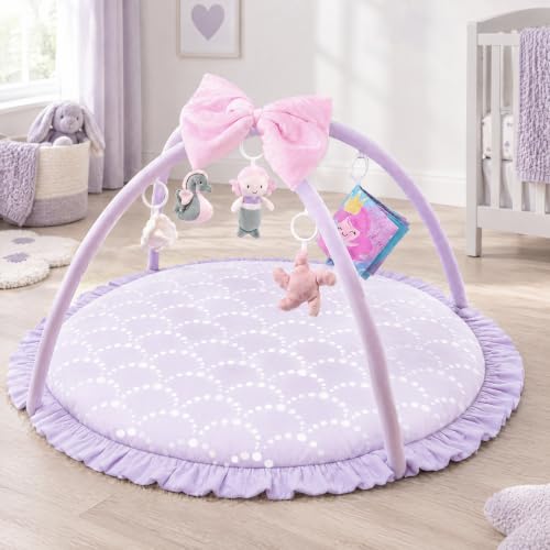 SULIFEEL Plush Baby Girl Play Gym, Extra Thick Playmat with Sensory Toys - Image 2