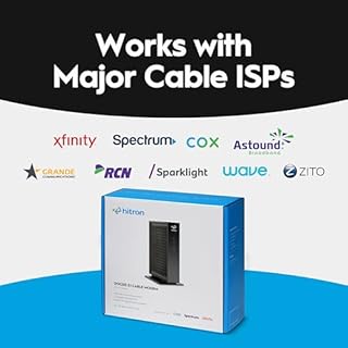 Hitron CODA56 Cable Internet Modem ONLY - DOCSIS 3.1 | 2.5 Gbps | NO WiFi - Requires Router | Xfinity/Spectrum/Cox Compatible | NOT for Fiber/DSL
