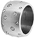 Produktbild Akzent Damen Ring Edelstahl silber matt breit Zirkonia Edelstahlring Damenring (56 (17.8))