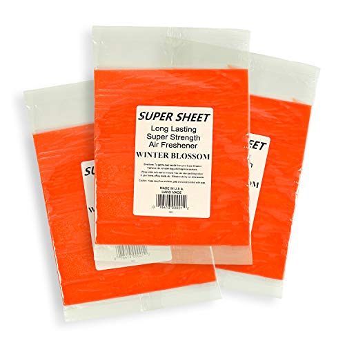 Image of Jenray Super Sheet Large (8 inchx7 inch) Under Seat Car Air Freshener, 3-Pack (Winter Blossom)