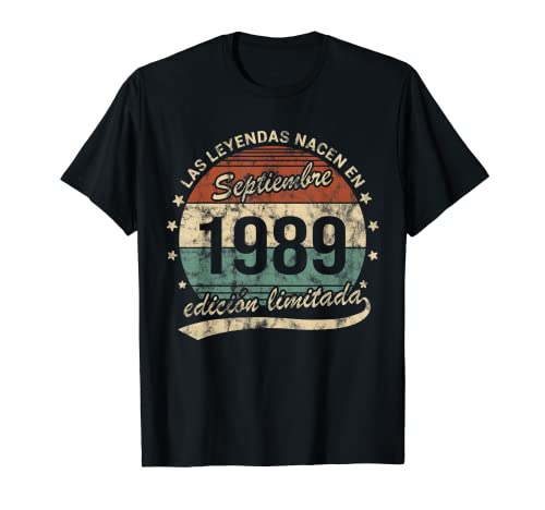Las Leyendas Nacen En Septiembre 1989 Hombre o Mujer Retro Camiseta