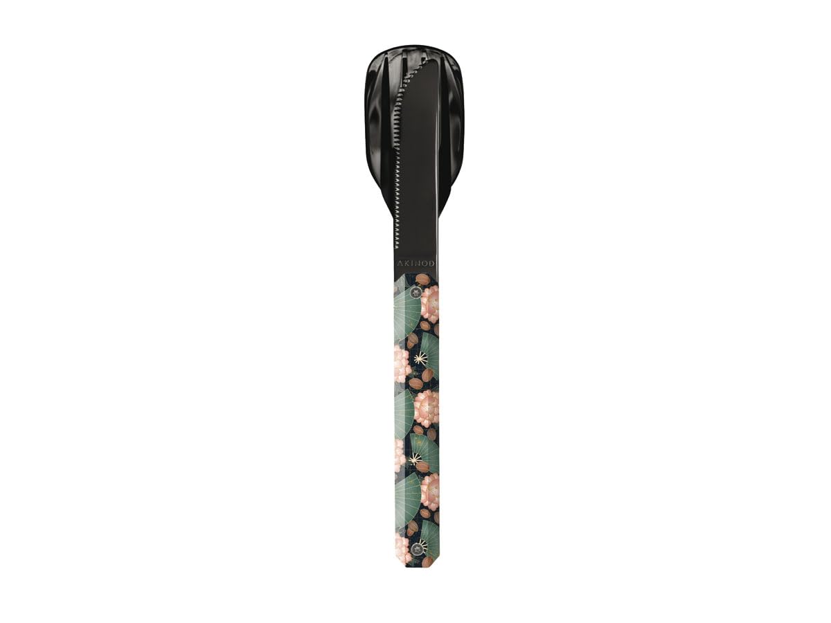 Akinod Posate Magnetiche Eleganti Set Coltello, Forchetta, Cucchiaio, Modello Mirror Jungle, Acciaio 2Cr14 - 3