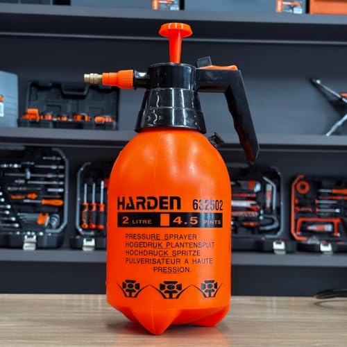 Half Gallon (0.53 Gallon / 68oz) Pump Sprayer, Handheld Garden Sprayer for Plants, Lawn Care & Cleaning, Adjustable Copper Nozzle
