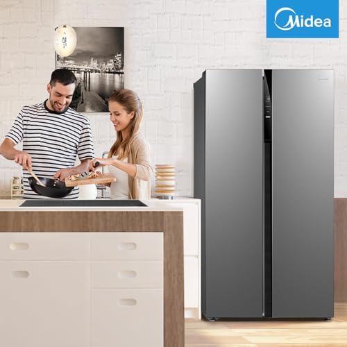 Bild 6 - Midea MERS530FGE02 Side-by-Side Kühl-/Gefrierkombination/No Frost/Inverter Compressor/176,5 cm hoch/347 L Kühlen/201 L Gefrieren/Doppelte Steuerung/SuperCool/35dB, Inox