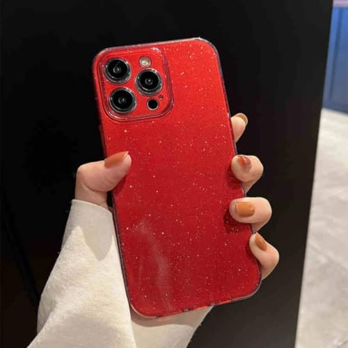 Coque paillettes iPhone 16 Plus rouge accessoire tendance de soirée