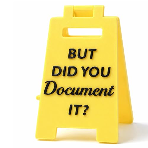 But Did You Document It 3D Printed Reminder Desk Sign, Practical Office Decor Organizational Workplace Prompt for Team Leads, Detail-Oriented Workers, Easy Display Home Office Essential Workplace Gift