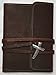 Leather Journal / Leather Notebook / Leather Diary 5" X 7" Genuine Top Grain Latigo Leather - With Leather Strap Closure and Pewter Finish Cross and Lined Kraft Paper Insert (Refills Available) Handcrafted in USA