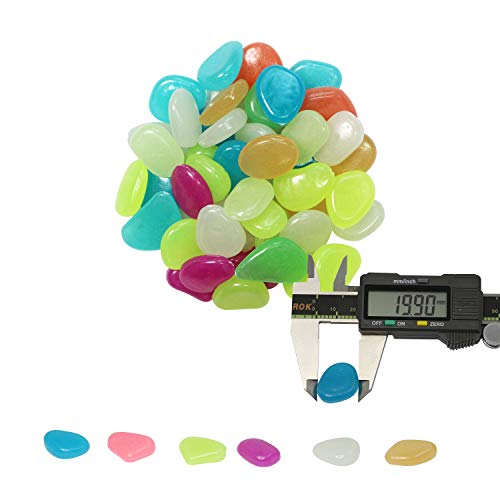 Leihong Glow In The Dark Stones,Gelrhonr Luminous Cobblestones Colorful Glowing Pebbles For Fish Tanks,Garden Walkways Decoration,Plants Pot (Mixed Color - 300 Pcs) #TOP2