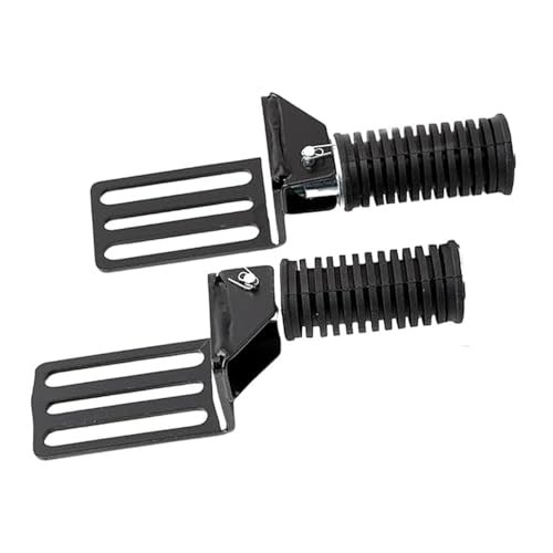 Universal Folding Footrest for Scooty – Strong Durable Metal Build with Easy Installation Kit (Black, Pack of 2)