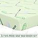 CroBlissful 2 Pack Golf Baby Crib Fitted Sheet 52'' x 28'' Stretchy Neutral Fitted Crib Mattress Sheet Baby Bedding for Standard Mattress Gift Set