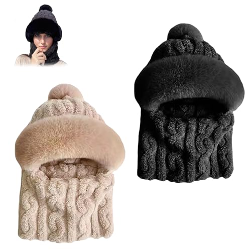 Bonnet 3 en 1 femme coupe-vent idéal pour les sorties hivernales et le ski