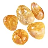 5 pietre curative levigate, pietra di quarzo naturale dorata da 1-5 cm, oro