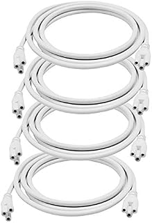 T5 T8 LED Tube Power Extension Cable with On/Off Switch,LED T5/T8 Light Tube Integrated LED Light Fixture Extension Cable Wire (6FT/1.8M) 4-Pack
