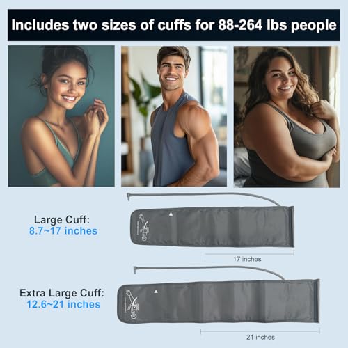 Accurate Digital BP Machine - Automatic Blood Pressure Monitor with XL Cuff (13-21") & M/L Cuff (9-17") for Big/Medium Arms, Large Backlit LCD Display, 360° Adjustable & Portable for Adults - Image 6