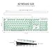 surmen Cute Quiet Keyboard Wired Green Typewriter Keyboard, Light Up Backlit PC Keyboards with Retro Round Keys Full Size 104 Keys for Office Computer (Green)
