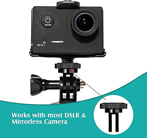 Vizemo Aluminum Camera Tripod Adapter 1/4"-20 Conversion Adapter Mounts Compatible With Gopro Action Cameras Insta360 And Other Standard 1/4 Accessories, Quarter Inch Mount Adapter For Gopro Ecosystem #TOP3