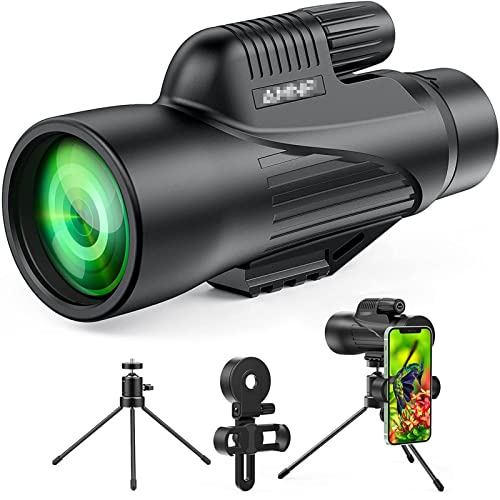 Télescope monoculaire 12x50 étanche et portable avec trépied