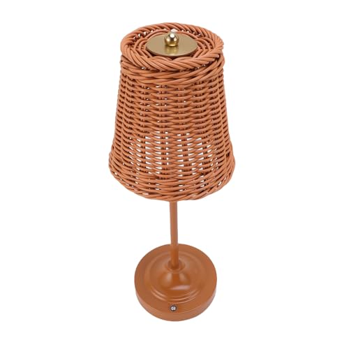 AUNMAS Kabellose Boho-Rattan-Tischlampe, Wiederaufladbare, Dimmbare...