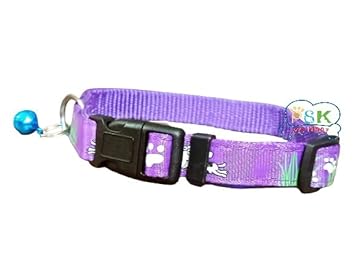 PSK PET MART Adjustable Soft Nylon Cartoon Printed Collar for Puppies & Kitten, 15mm (Color May Vary)