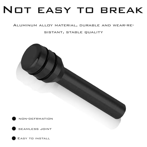 1 Pack 4 Pcs Car Door Lock Knob Covers, Aluminum Alloy Security Door Lock Knob Column, Interior Door Lock Knob Pull Pins Universal for Most Vehicles (Black)