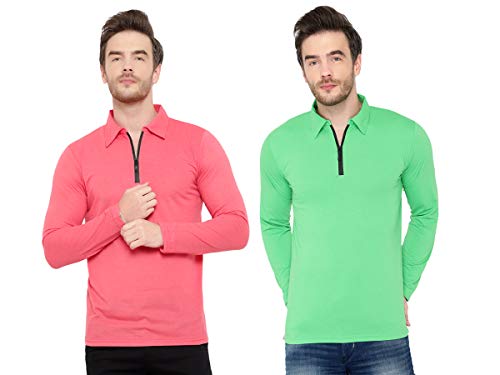 Image of Men's Full Sleeve Zip Collared Neck Pack of 2