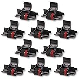 Cosob 10 Pack Compatible Ribbon Replacement for IR40T Black RED CP13 MP-12D Use with Casio hr-100tm Ink,Sharp EL-1750V, EL-1801V,HR-100TM,HR-170RC,Canon P23-dhv CP13 Printer (Individually Sealed)