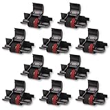 Cosob 10 Pack Compatible Ribbon Replacement for IR40T IR-40T CP13 MP-12D Use with Sharp EL-1750V, EL-1801V,HR-100TM,HR-170RC,Canon P23-dhv CP13 Printer (Black and Red, Individually Sealed)